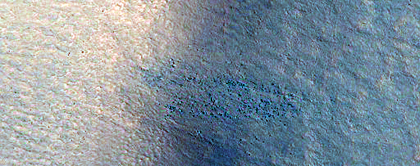 Northern Plains Crater with Water Ice
