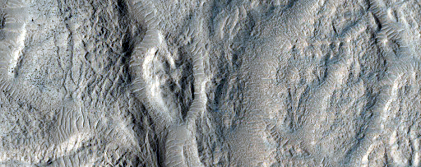 Rumpled Crater Ejecta Textures