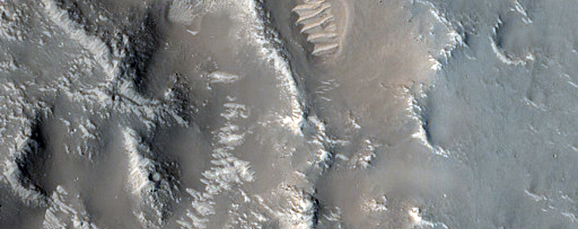 Surface Features South of Granicus Valles