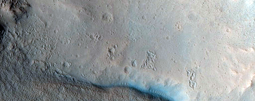 North-Pole-Facing Deposit in Crater