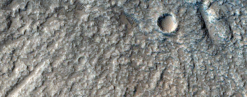 Fresh Crater near Granicus Valles