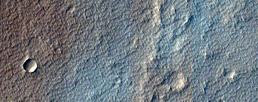 Graben and Craters near Elysium Mons