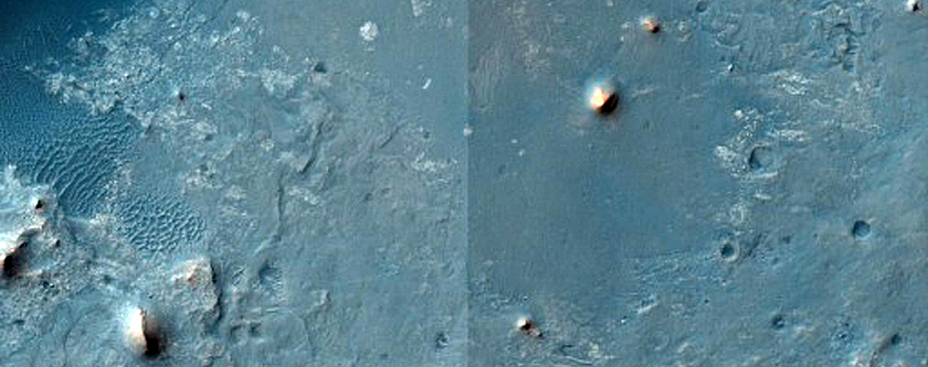 Fractured Crater Fill with Dunes