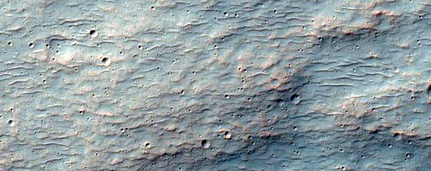 Wall of Lava Channel on Tyrrhenus Mons