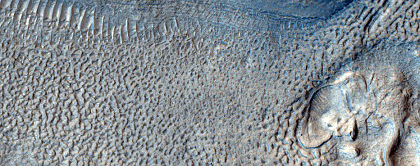Terrain around Crater in Arabia Terra