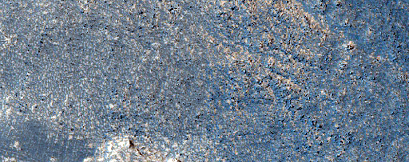 Topographic and Albedo Feature in Western Arcadia Planitia