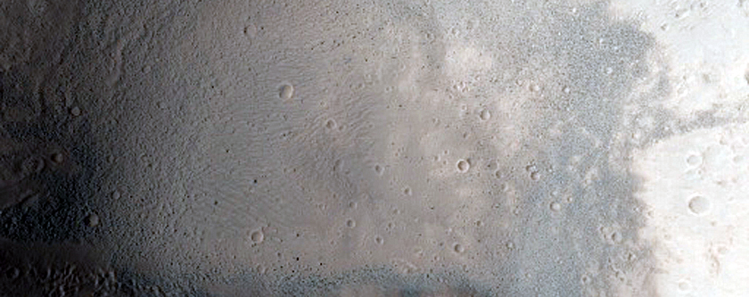 North-Pole-Facing Deposit in Crater