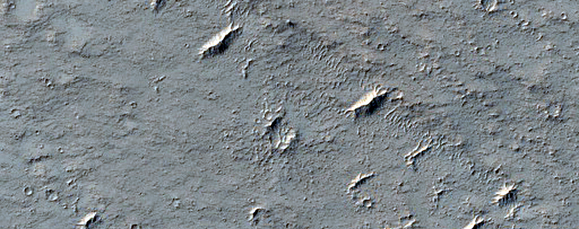 Terrain near Mangala Valles