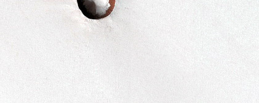 Small Crater on North Polar Deposits