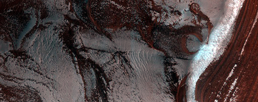 Active North Polar Layered Deposits Scarp Avalanche Monitoring Site