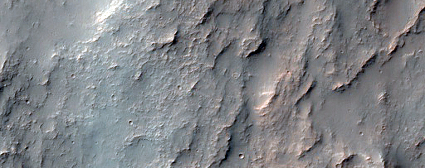 Crater Eroded by Channel in Noachis Terra