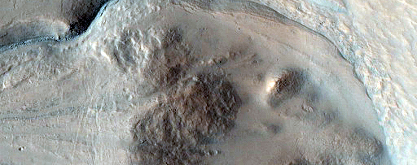 Gullied Crater in Context Camera Image