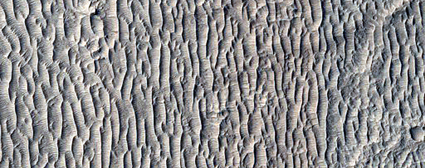 Terraced Lower Walls of Crater