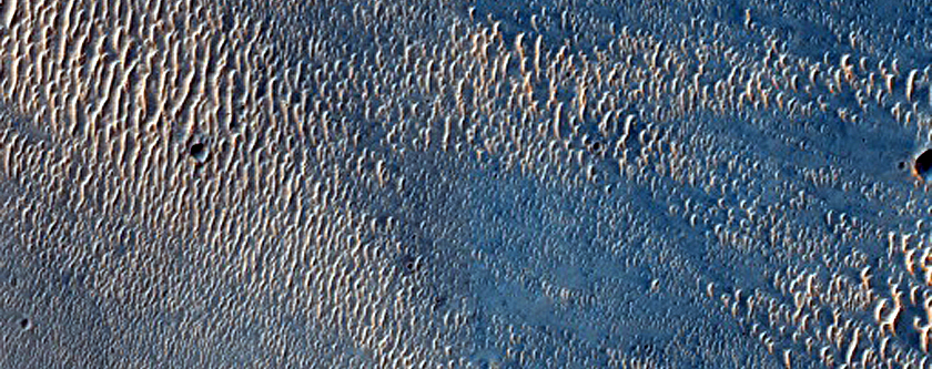 Northern Edge of Hematite-Bearing Unit in Meridiani Planum
