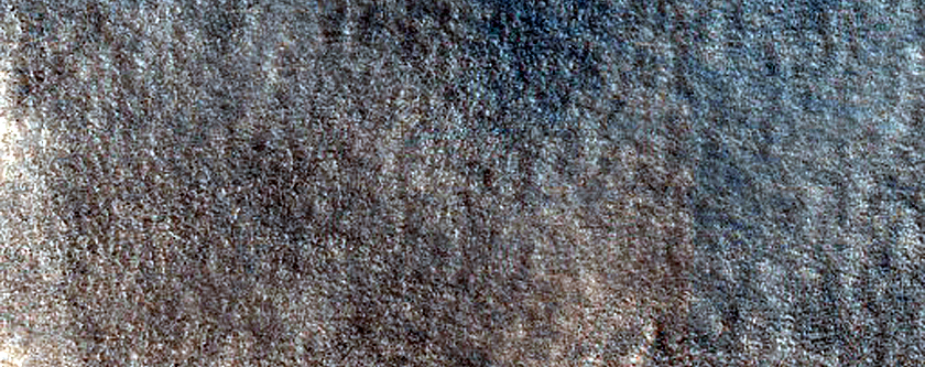 Terrain around Crater in Tempe Terra