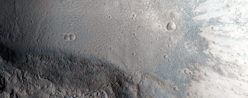 North-Pole-Facing Deposit in Crater