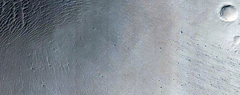 Five Kilometer Diameter Impact Crater Exposing Stratigraphy in Meridiani Planum