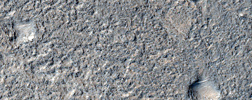 Possible Bamberg Crater Distal Deposits inside Very Degraded Crater