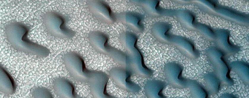 Dune Monitoring in North Mid-Latitude Crater