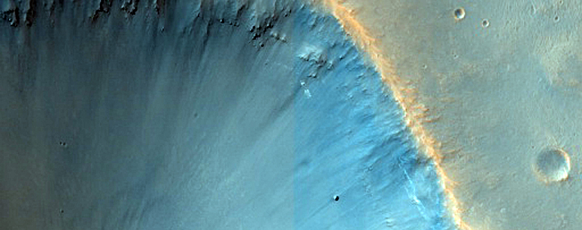 Terrain South of Trouvelot Crater