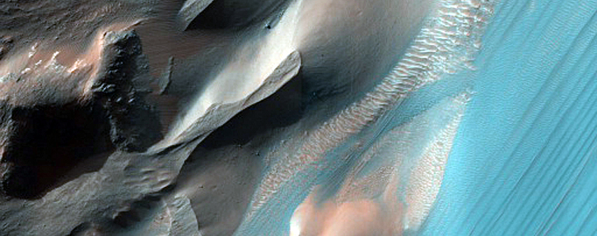 Dark Material in Coprates Chasma