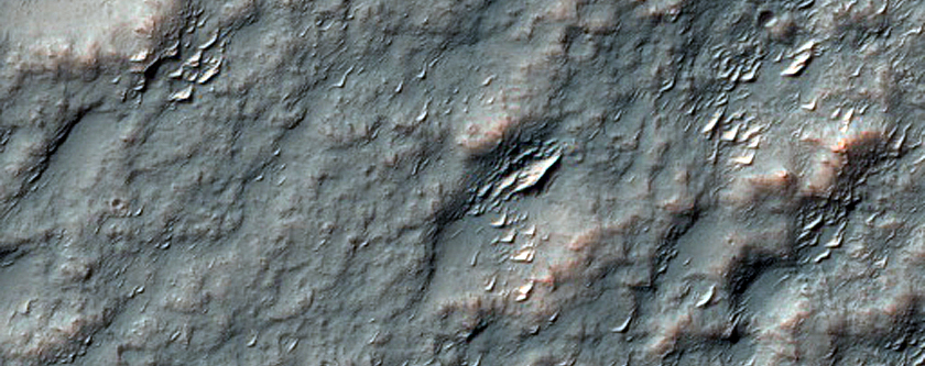 Sedimentary Bedrock North of Cross Crater
