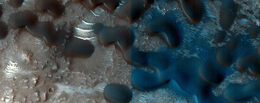 Dune Monitoring in Northern Mid-Latitude Crater