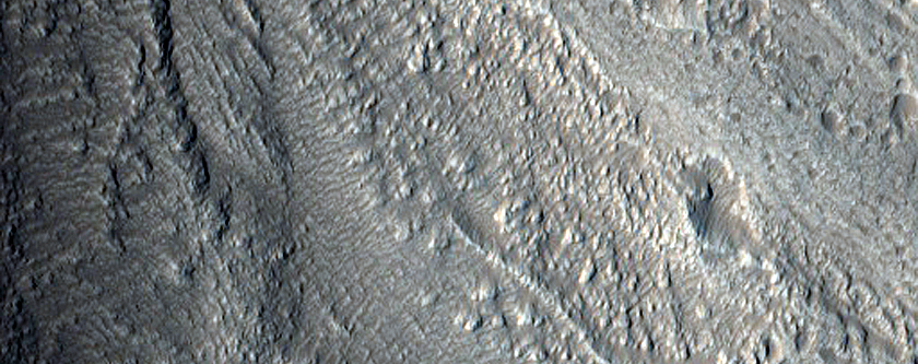 Crater Ejecta and Graben