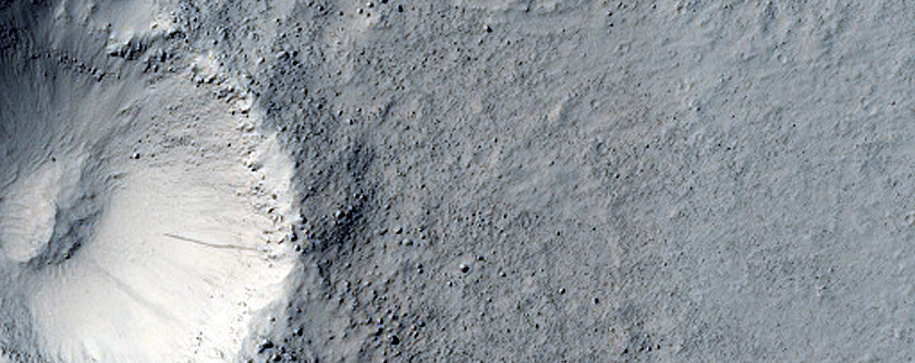 Crater near Marte Vallis