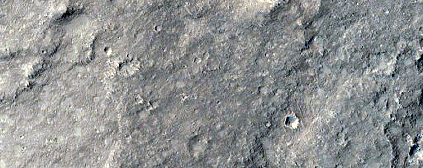 Fan-Shaped Form in Valley North of Gale Crater