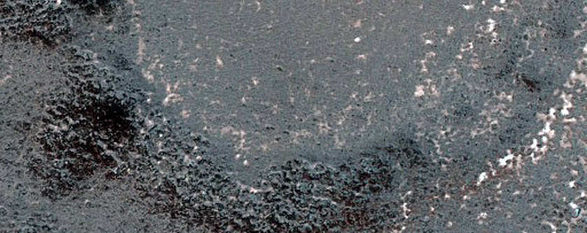 Superposed Crater on Ice in Olympia Mensae