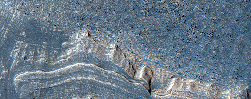 Topographic and Albedo Feature in Western Arcadia Planitia