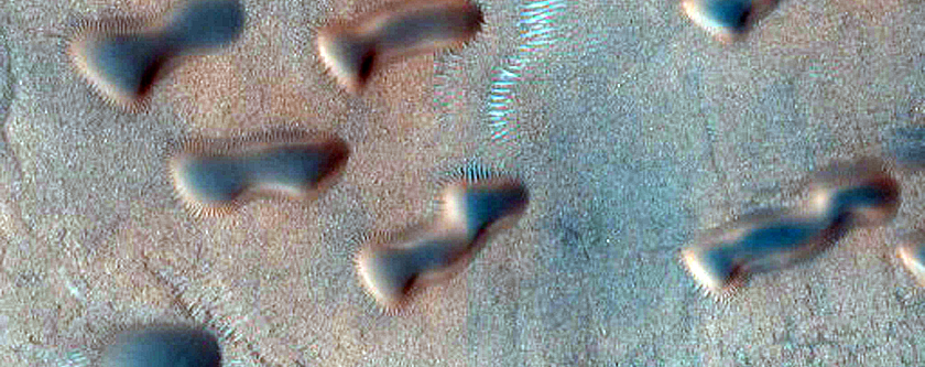 Dune Monitoring in North Mid-Latitude Crater