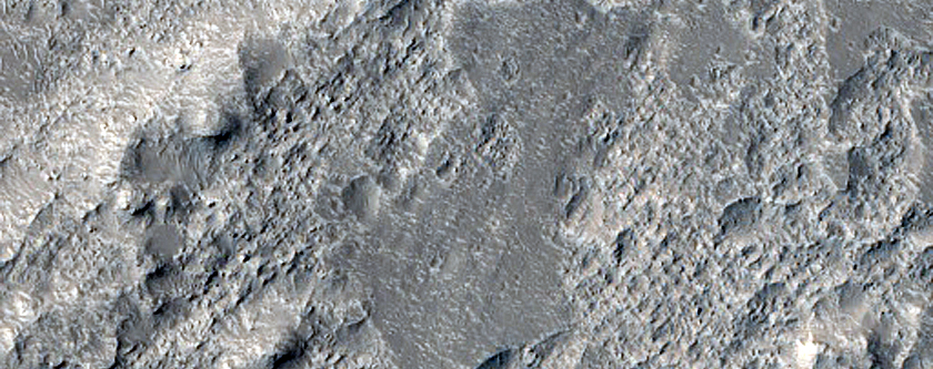 Landforms in Nepenthes Mensae