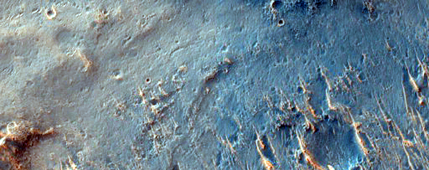 Terrain South of Trouvelot Crater