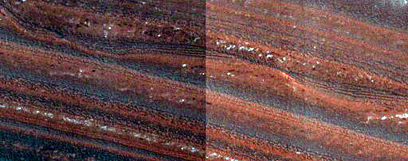 Exposure of North Polar Layered Deposits