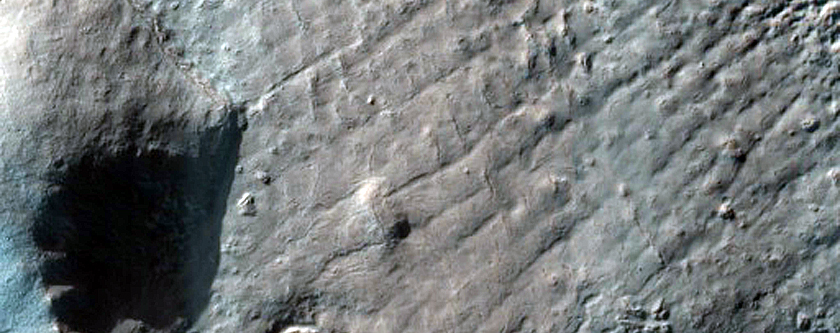 Obstacle within Lobate Debris Apron