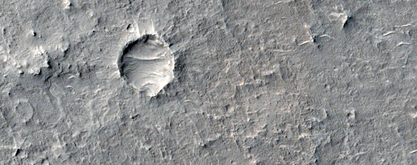 Terrain Southeast of Curie Crater