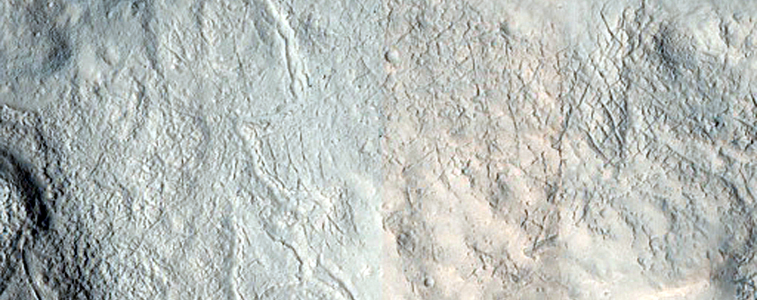 North-Pole-Facing Deposit in Crater