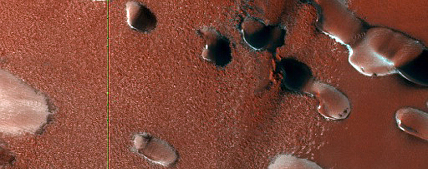 Barchan Dunes in North Polar Layered Deposits