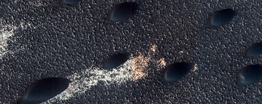 Dune Interaction with Residual Polar Ice