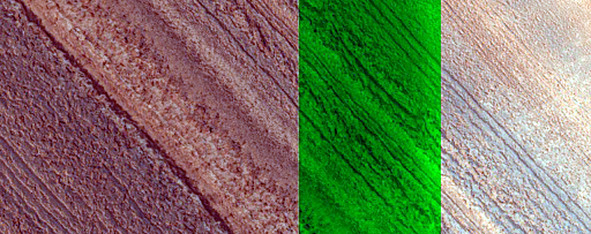 Exposure of North Polar Layered Deposits
