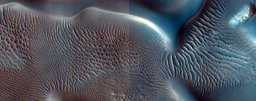 Dunes in Northern Mid-Latitude Crater