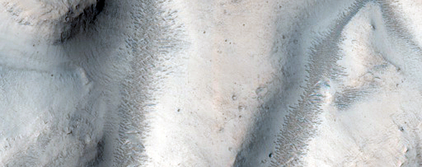 Group of Channels along Old Crater Wall
