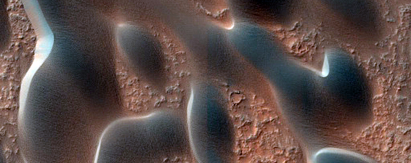 Canyon Wall and Floor in Coprates Chasma