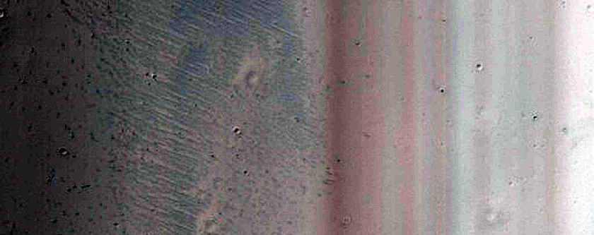 Survey Frost in Fresh-Looking Crater with Steep Slopes