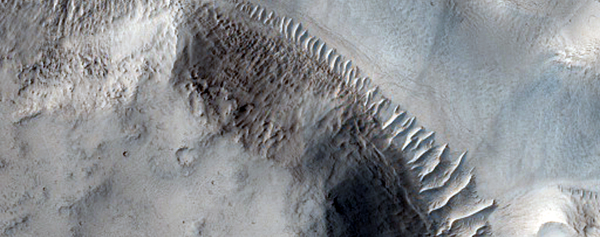 Channel Entering Sklodowska Crater