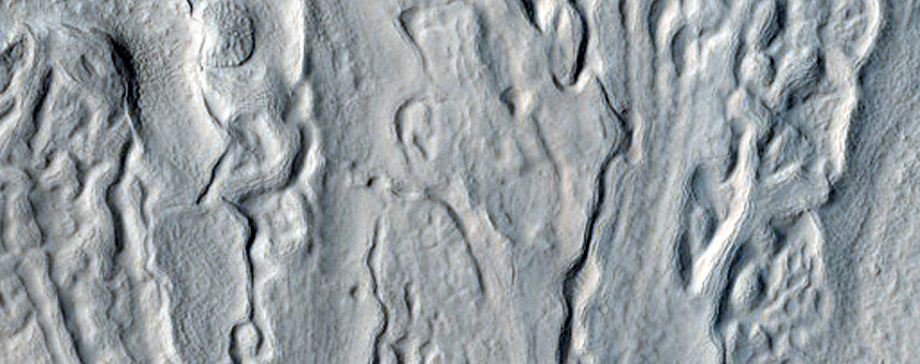 Rumpled Texture on Glacial Crater Fill