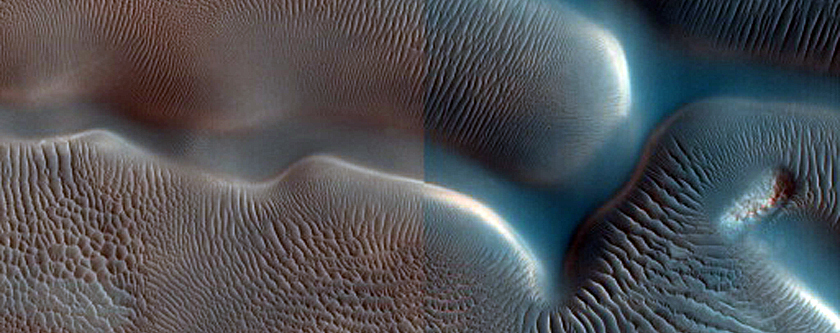 Dunes in Northern Mid-Latitude Crater