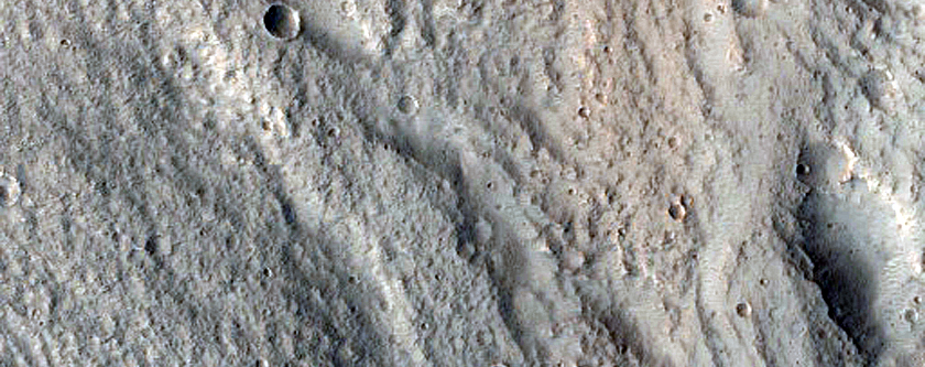 North-Pole-Facing Deposit in Crater